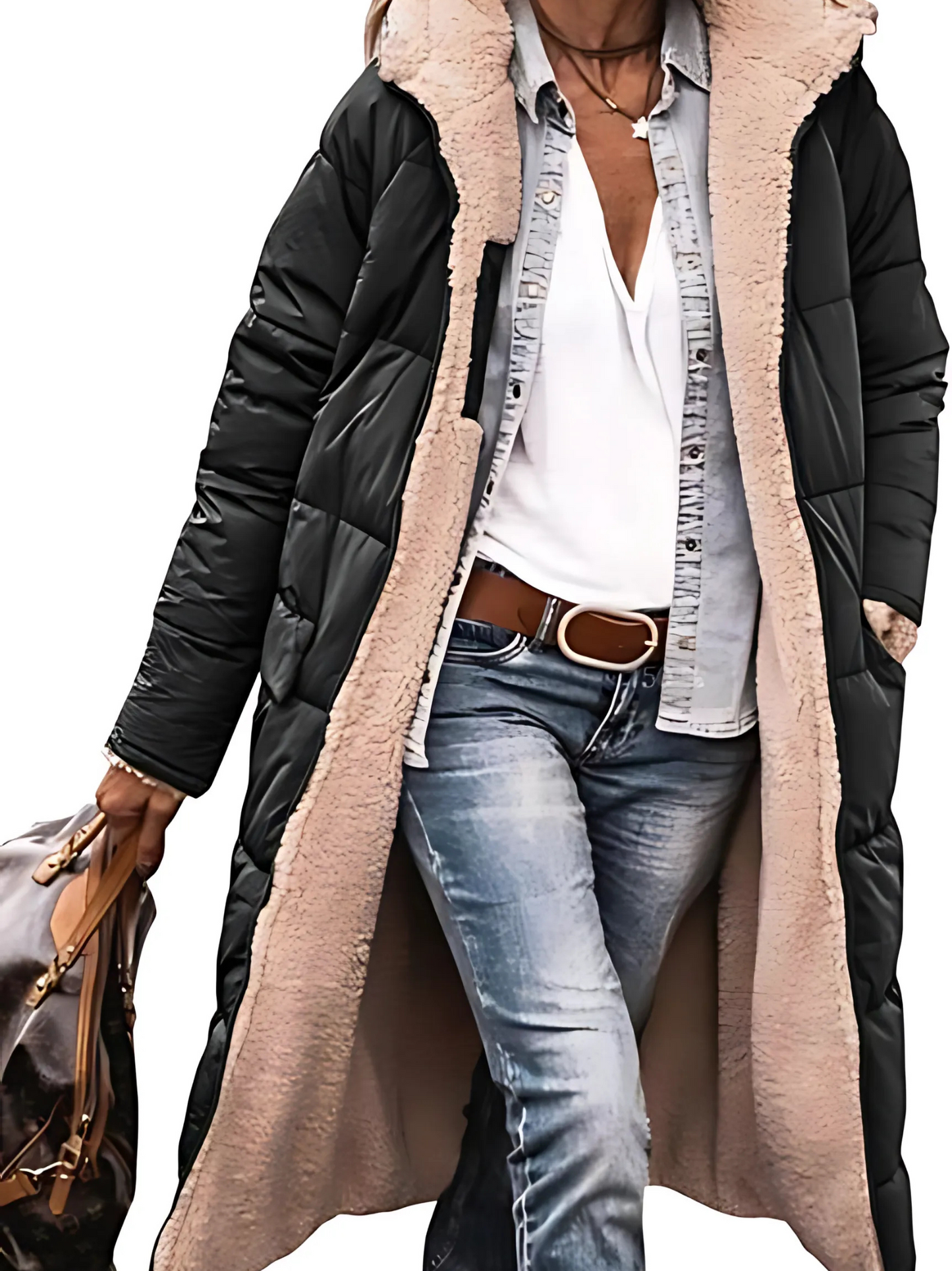 Women's Winter Coats | Reversible, Hooded | Black