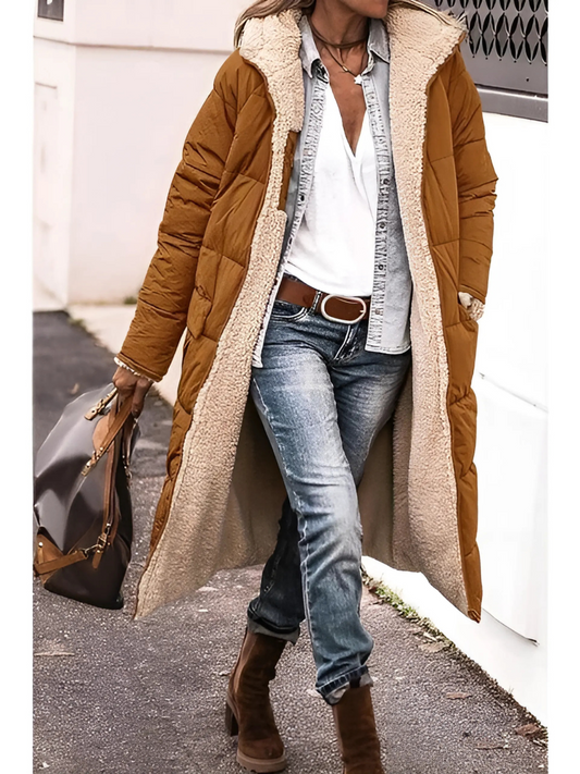 Women's Winter Coats | Reversible, Hooded | Coffee