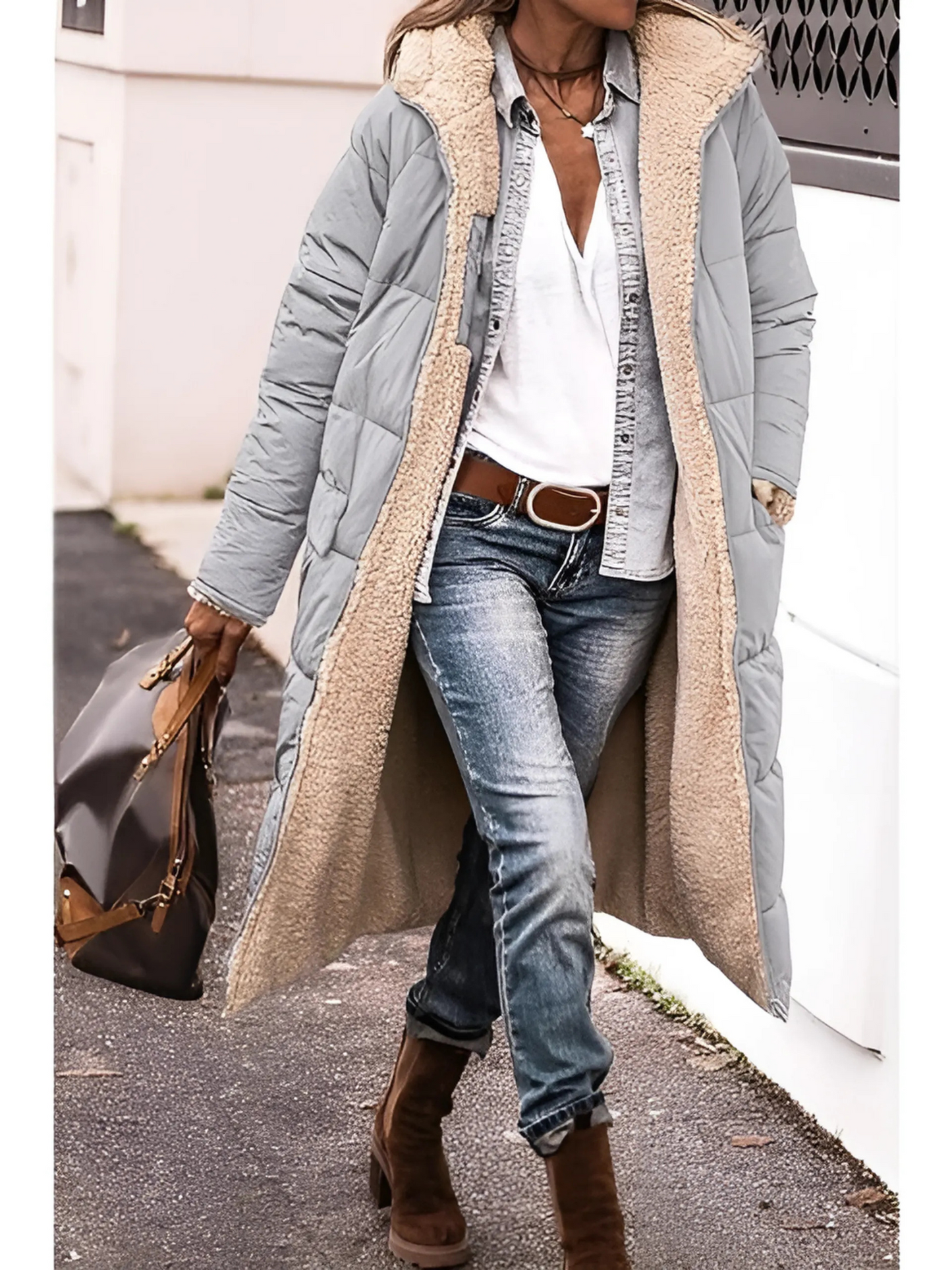 Women's Winter Coats | Reversible, Hooded | Gray