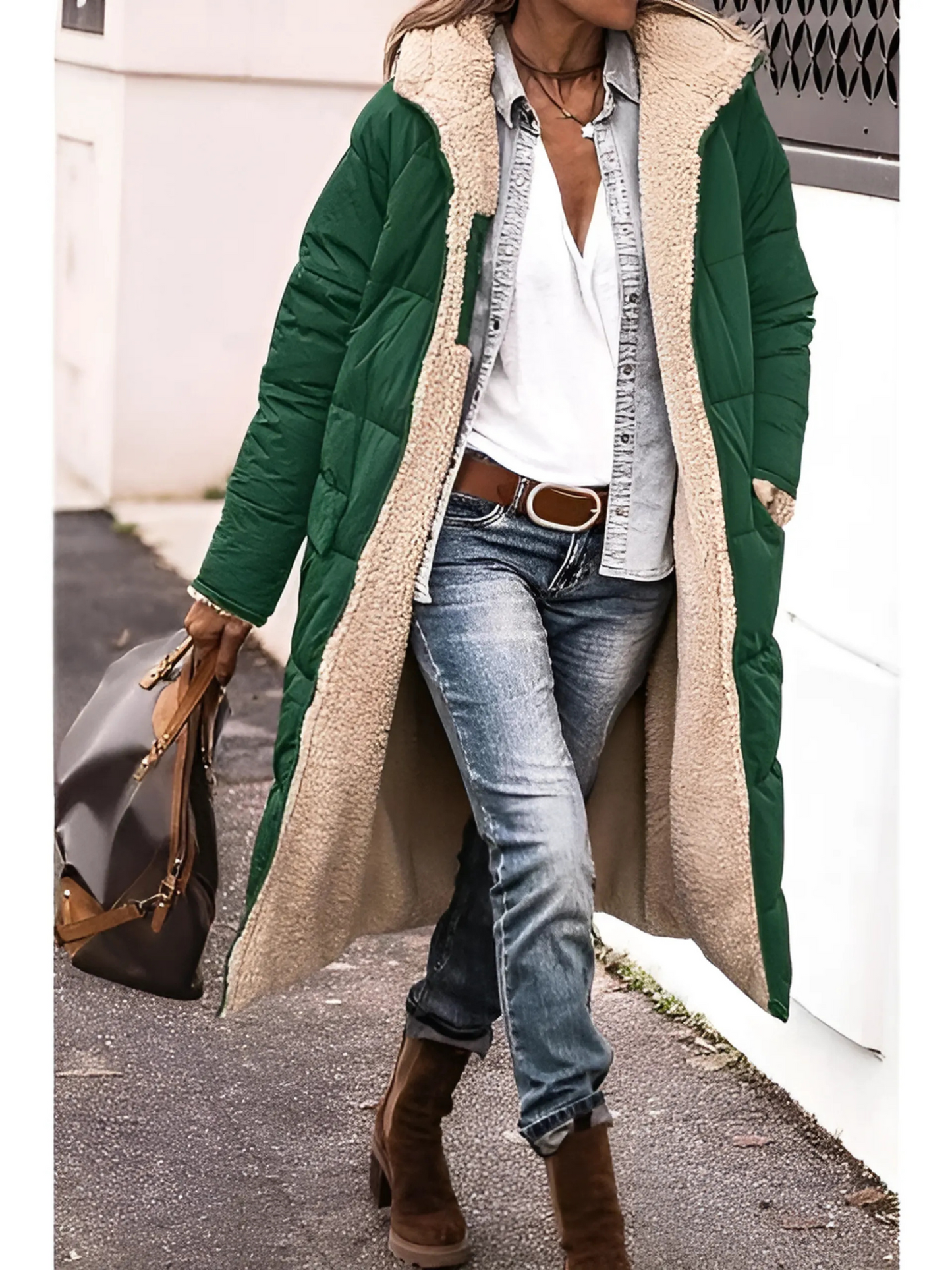 Women's Winter Coats | Reversible, Hooded | Green
