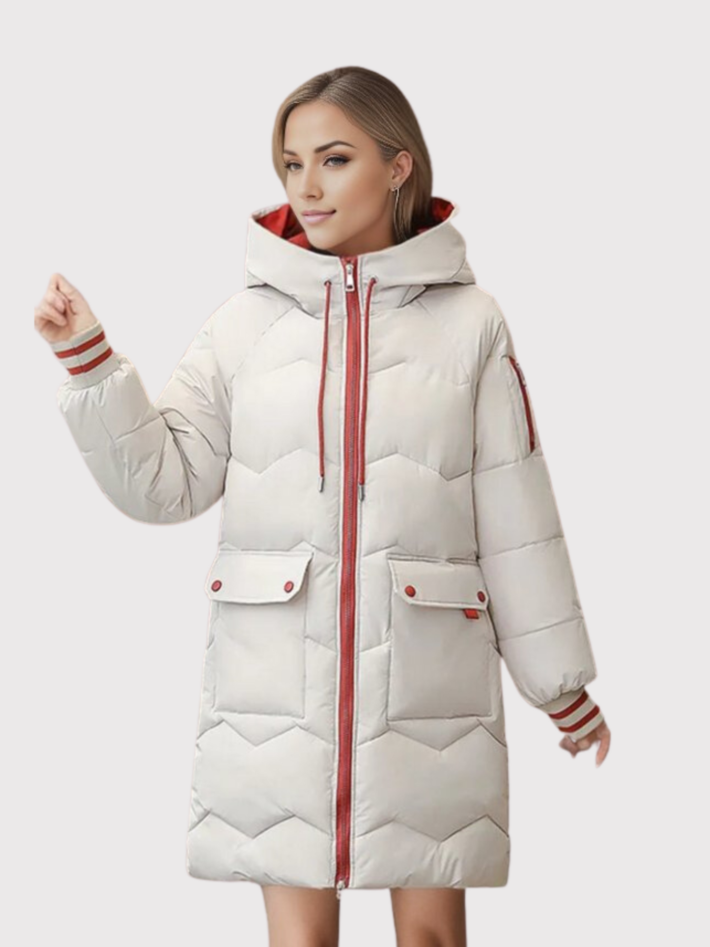Women's Winter Parka | Long Length, Hooded | White