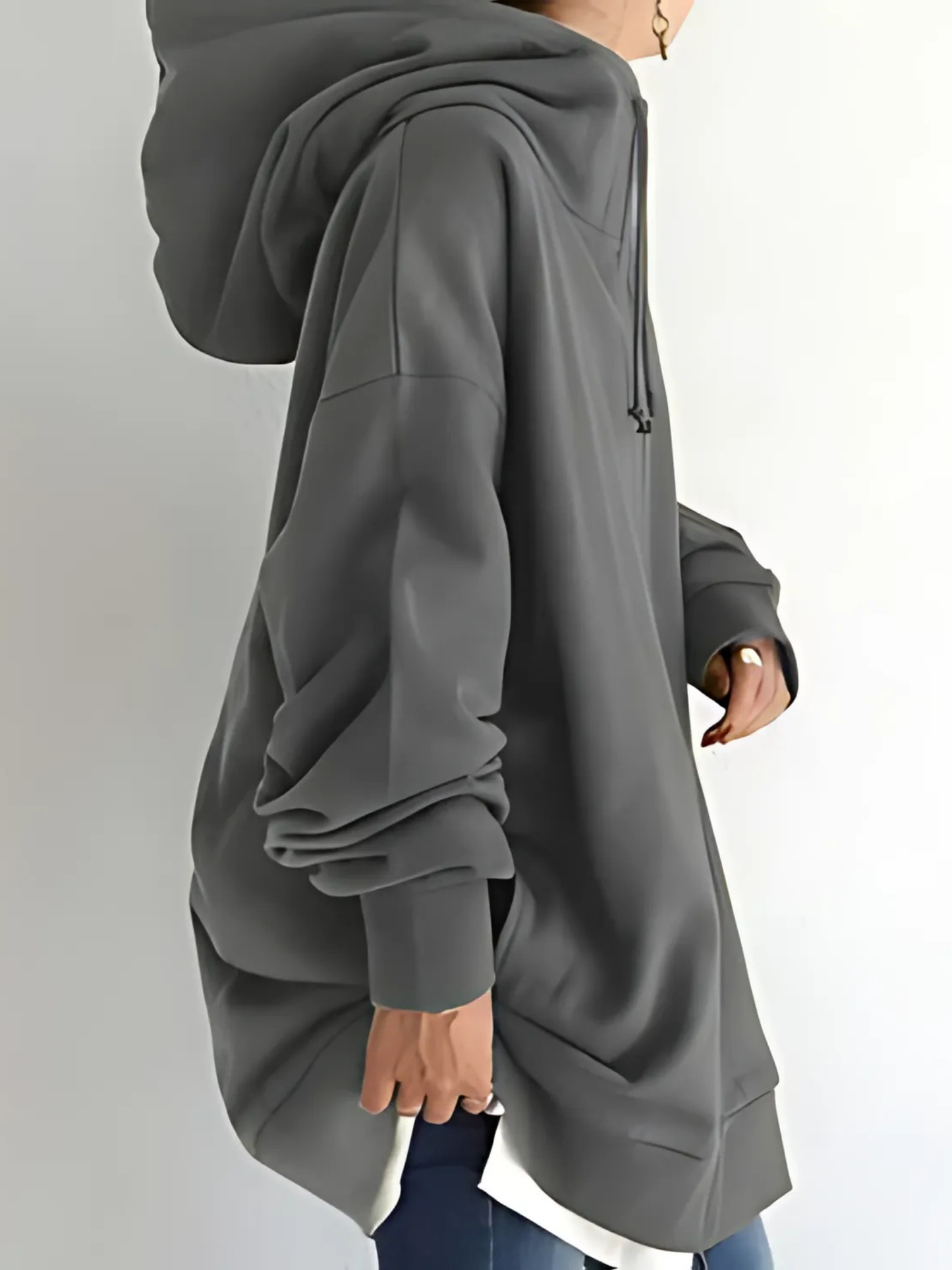 Women's Zip-Up Hoodie | with Pockets | Gray1