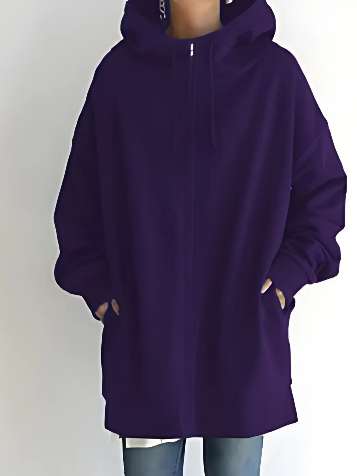 Women's Zip-Up Hoodie | with Pockets | Purple