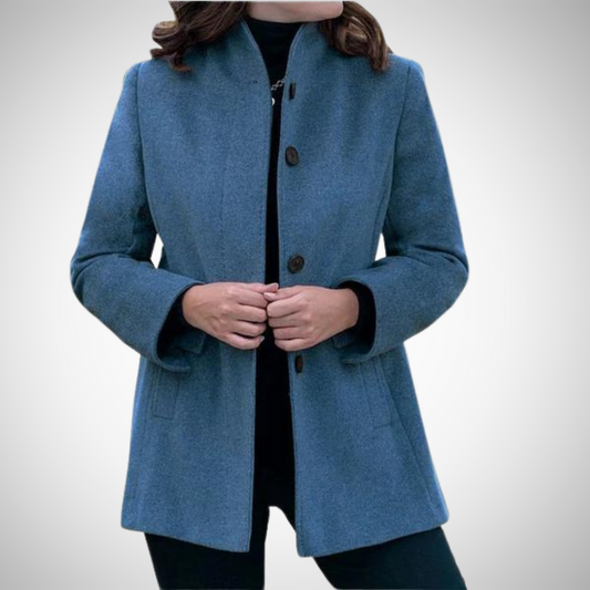 Wool Coat for Women, Durable, Timeless Cut | Winter | Blue