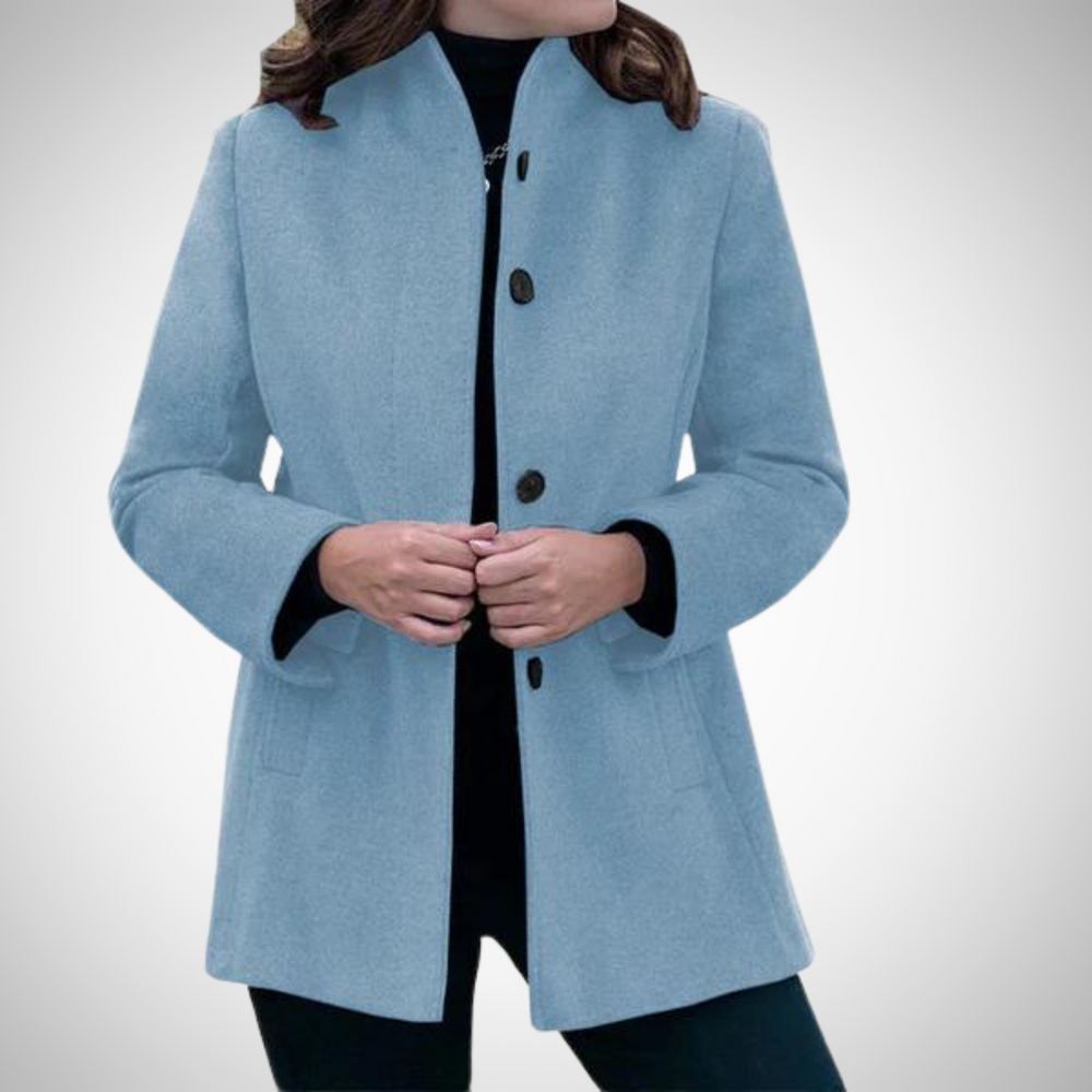 Wool Coat for Women, Durable, Timeless Cut | Winter | Light blue