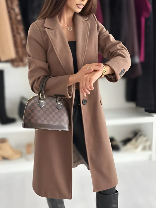 Wool Jacket for Women, Minimalist Design | Winter | Brown