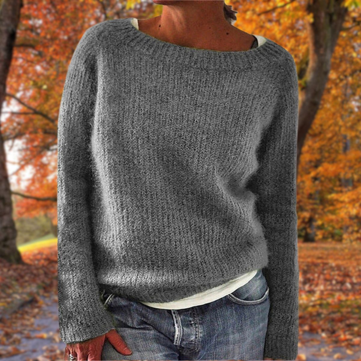 Wool Sweater for Women | Classic Design | Gray
