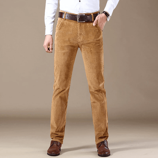 Work Corduroy Trousers for Men | Slim Fit | khaki