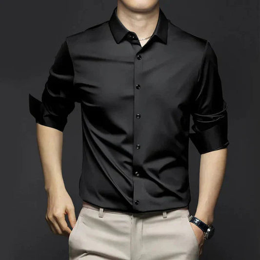 Wrinkle-Free Shirt for Men | Regular Fit | Black