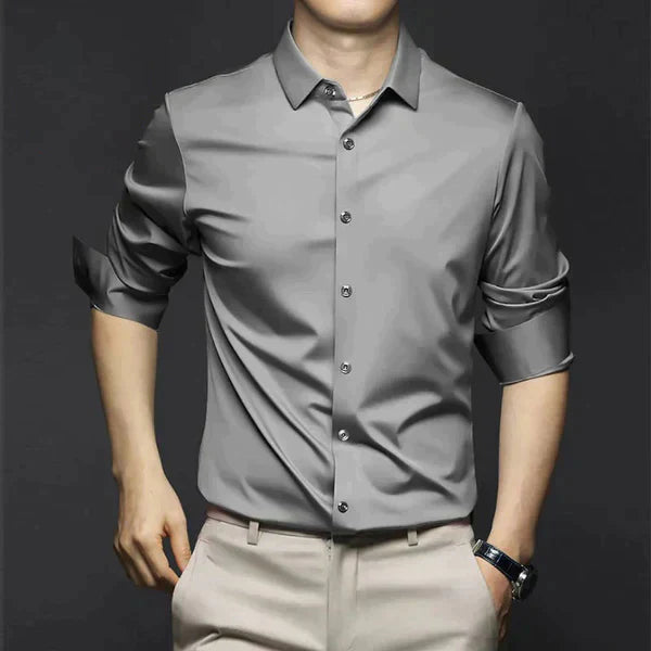 Wrinkle-Free Shirt for Men | Regular Fit | Gray