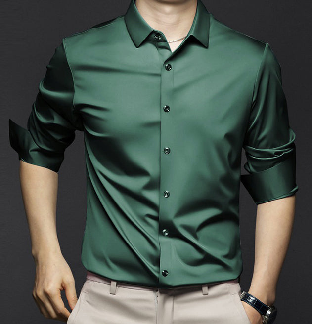 Wrinkle-Free Shirt for Men | Regular Fit | Green