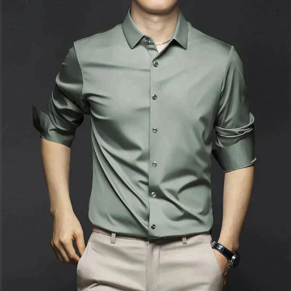 Wrinkle-Free Shirt for Men | Regular Fit | Light Green
