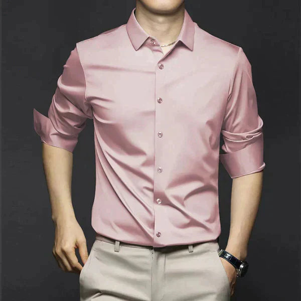 Wrinkle-Free Shirt for Men | Regular Fit | Pink