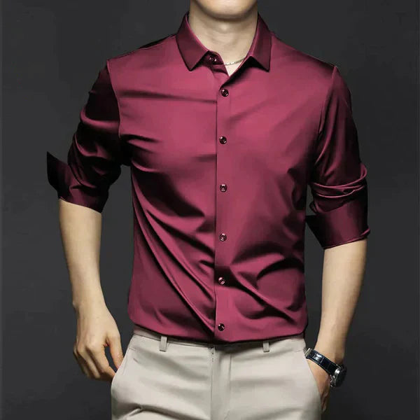 Wrinkle-Free Shirt for Men | Regular Fit | Red