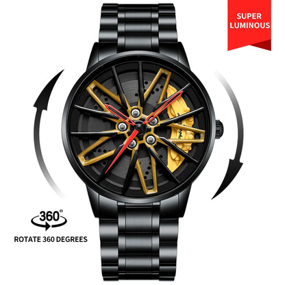 Car Wheel Sports Watch